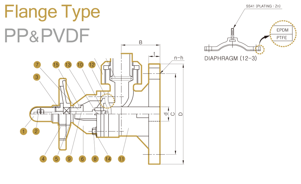 PP&PVDF  GAUGE VALVE FLANGE